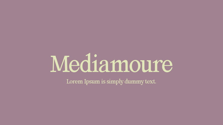 Mediamoure Font Family