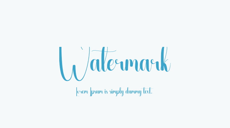 Watermark Font
