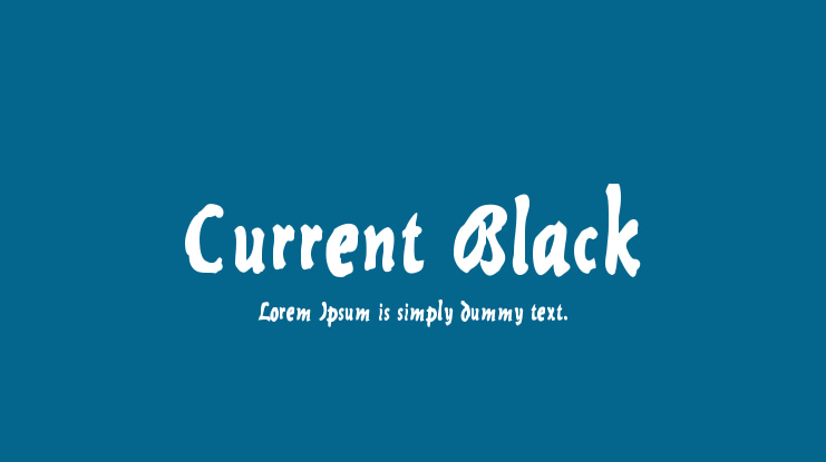 Current Black Font
