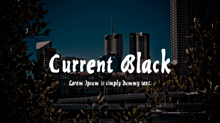 Current Black Font