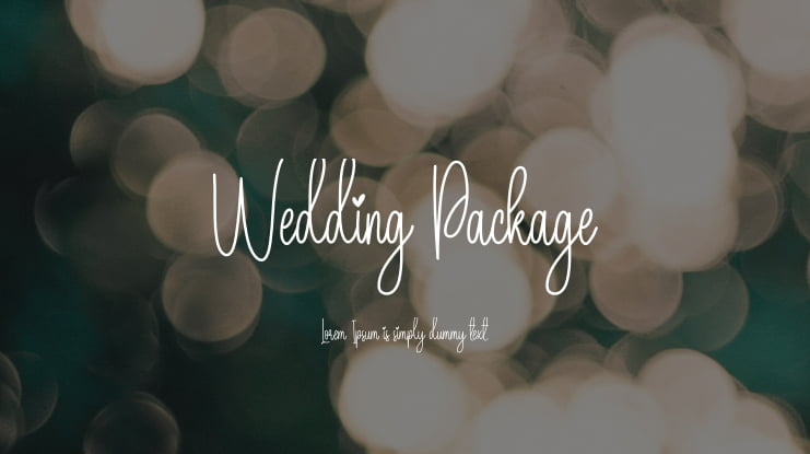 Wedding Package Font