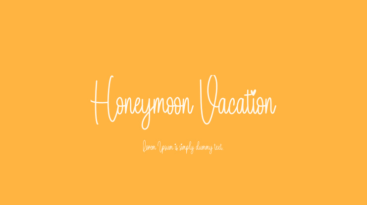 Honeymoon Vacation Font