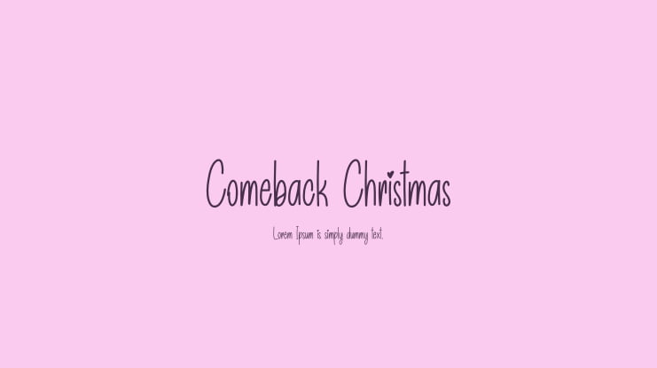 Comeback Christmas Font