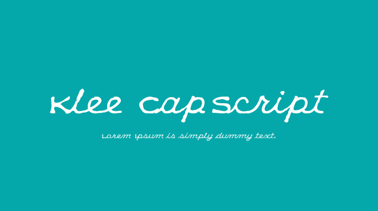 Klee CapScript Font Family