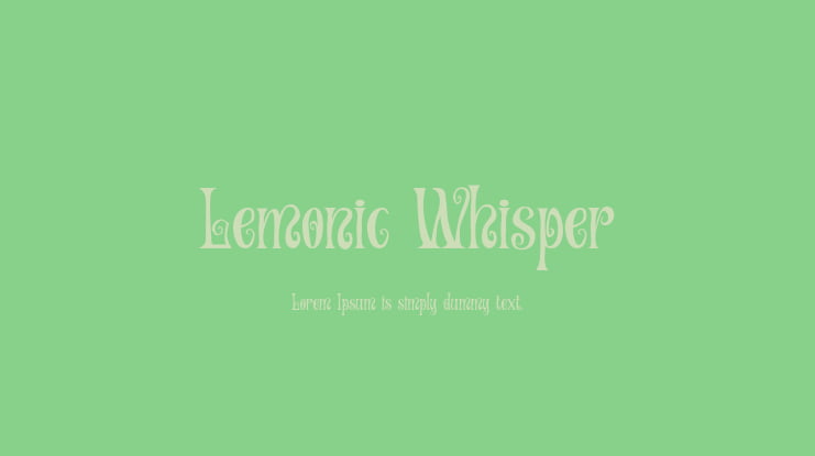 Lemonic Whisper Font