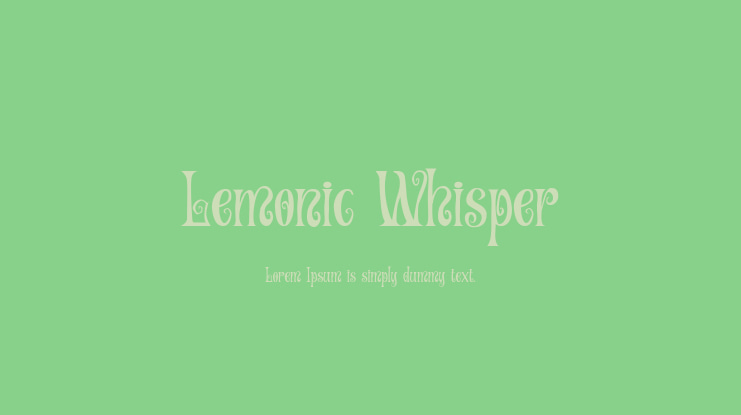 Lemonic Whisper Font