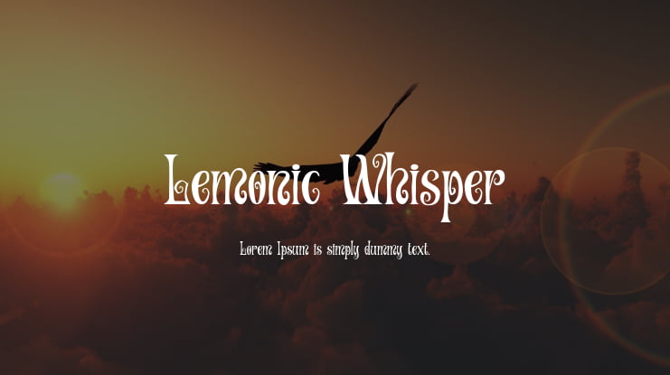 Lemonic Whisper Font