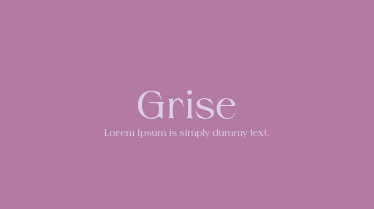 Grise Font Family