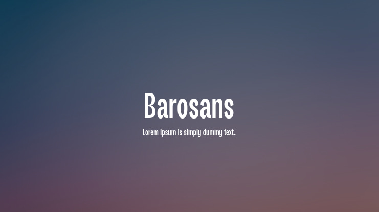 Barosans Font