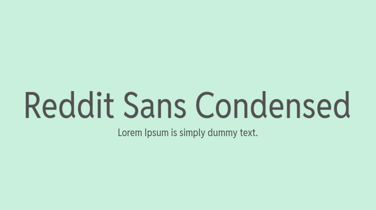 Reddit Sans Condensed Font Family