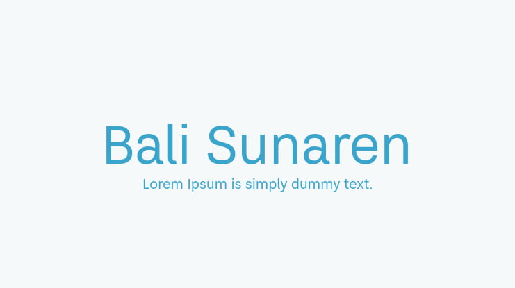 Bali Sunaren Font