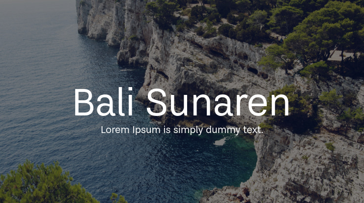 Bali Sunaren Font