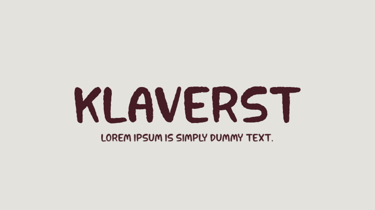 Klaverst Font
