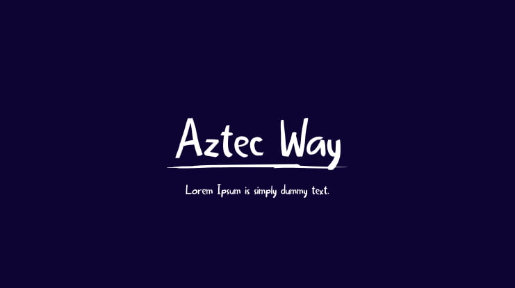 Aztec Way Font