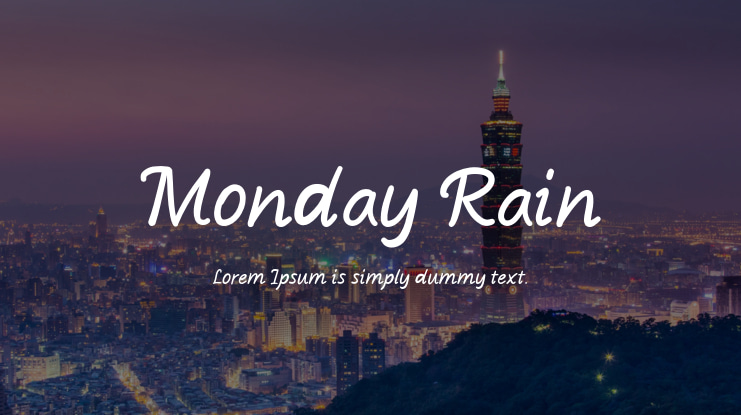 Monday Rain Font