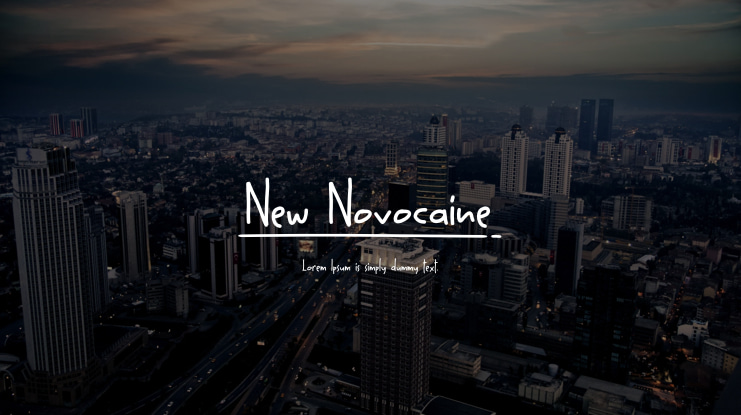 New Novocaine Font
