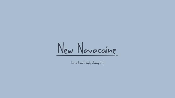 New Novocaine Font