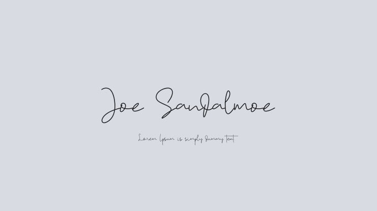 Joe Sandalmoe Font