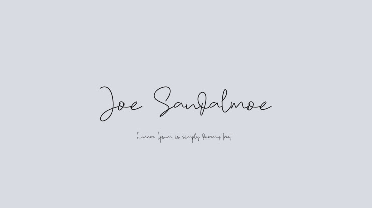 Joe Sandalmoe Font