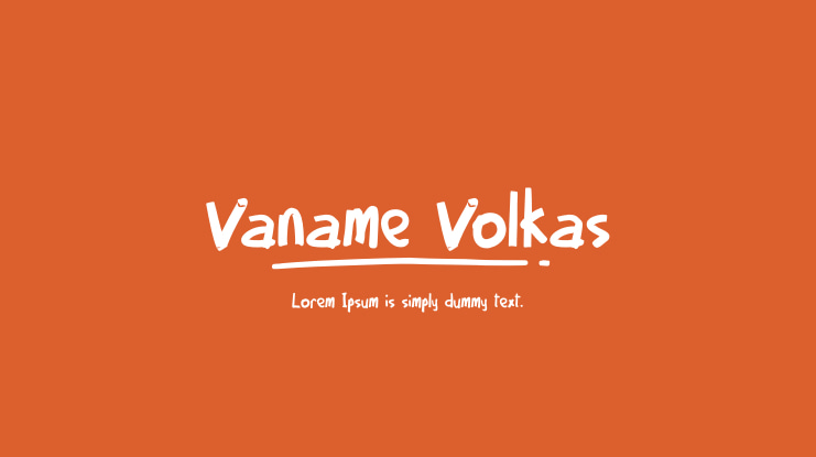 Vaname Volkas Font
