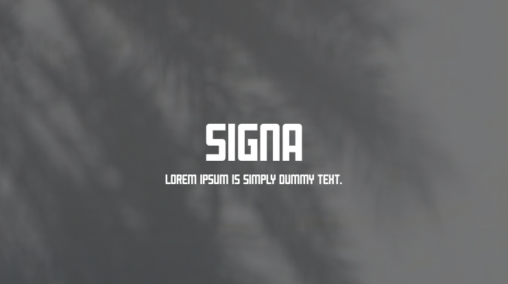 SIGNA Font