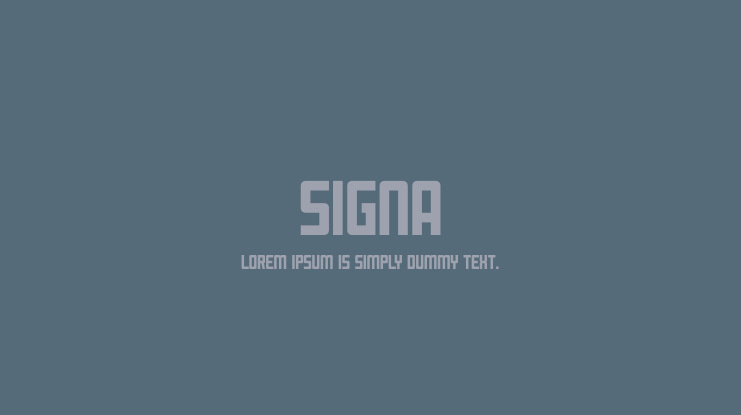 SIGNA Font