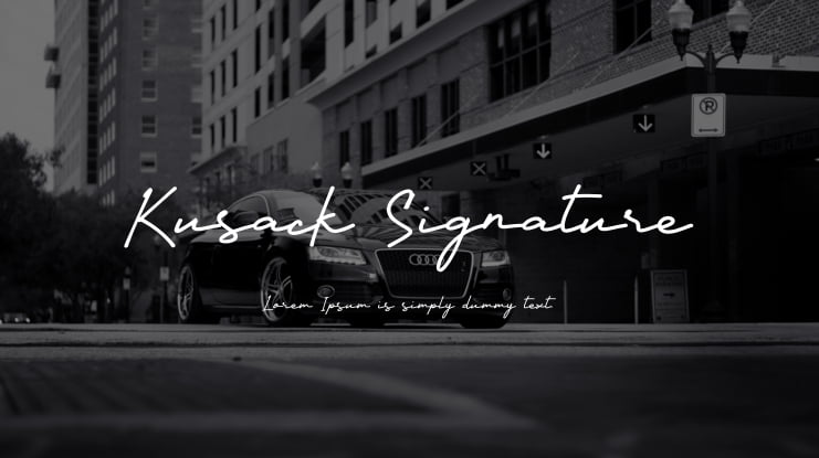 Kusack Signature Font