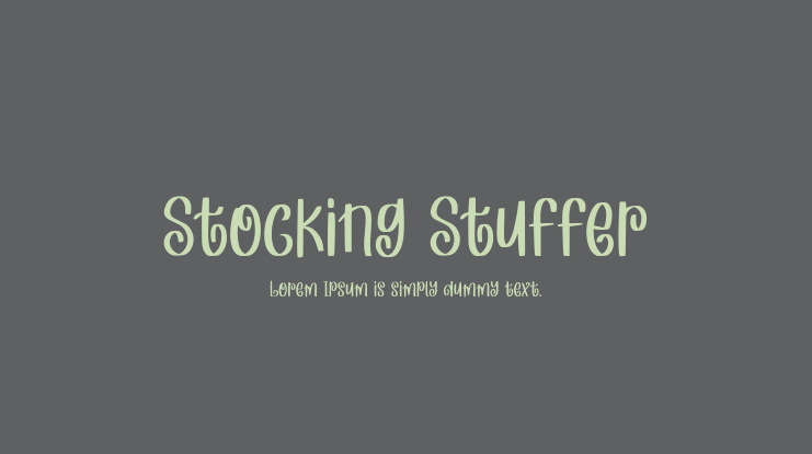 Stocking Stuffer Font
