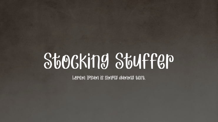 Stocking Stuffer Font