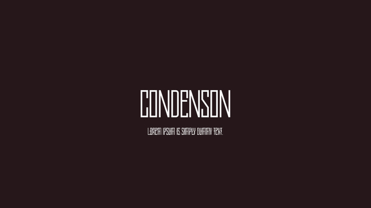 CONDENSON Font