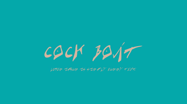 Cock Boat Font