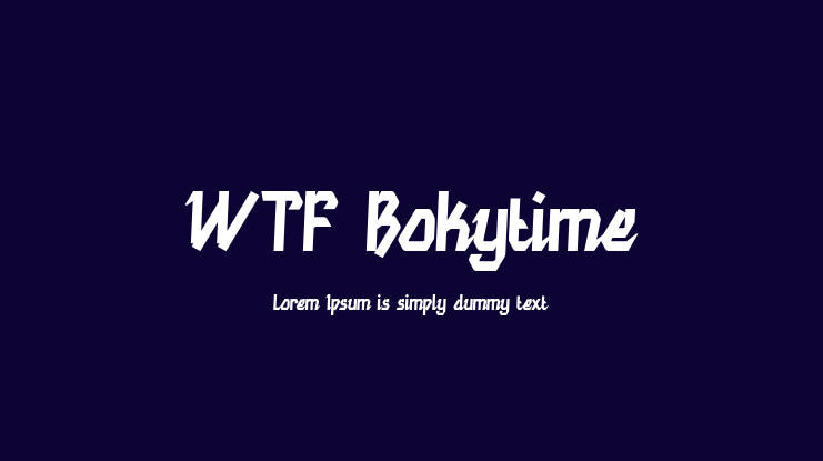 WTF Bokytime Font