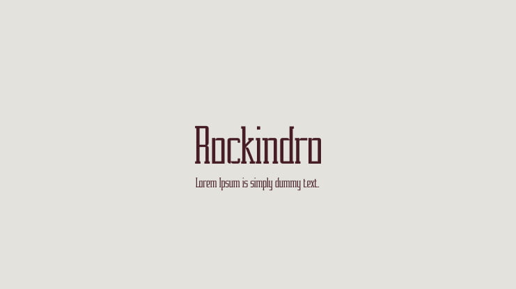 Rockindro Font