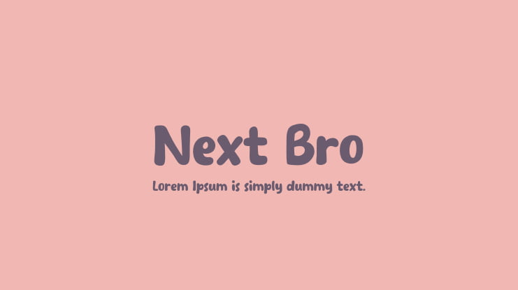 Next Bro Font