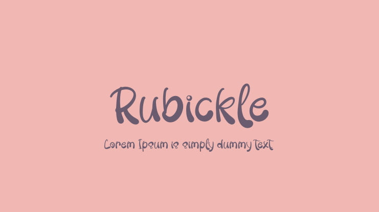 Rubickle Font
