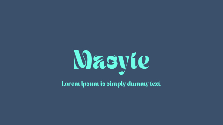 Masyte Font