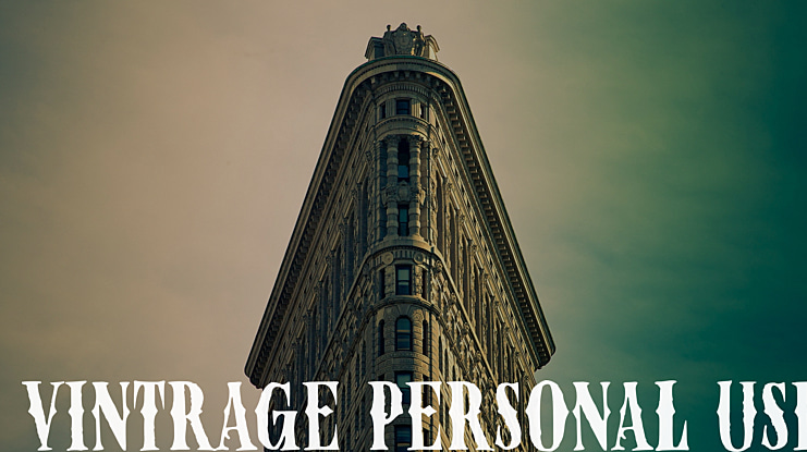 Vintrage Personal Use Font
