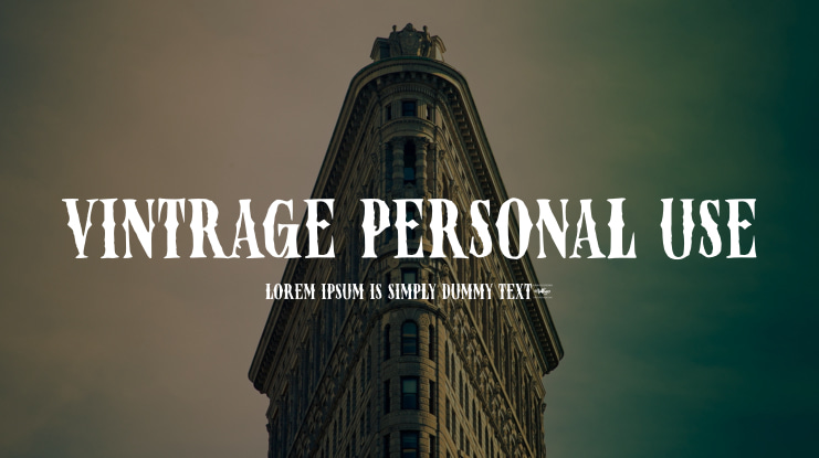 Vintrage Personal Use Font