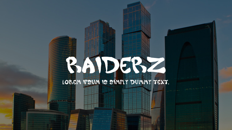 Raiderz Font