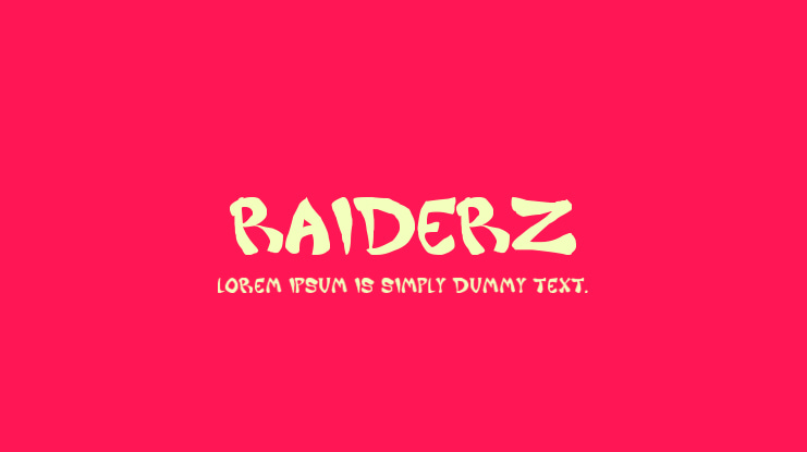 Raiderz Font