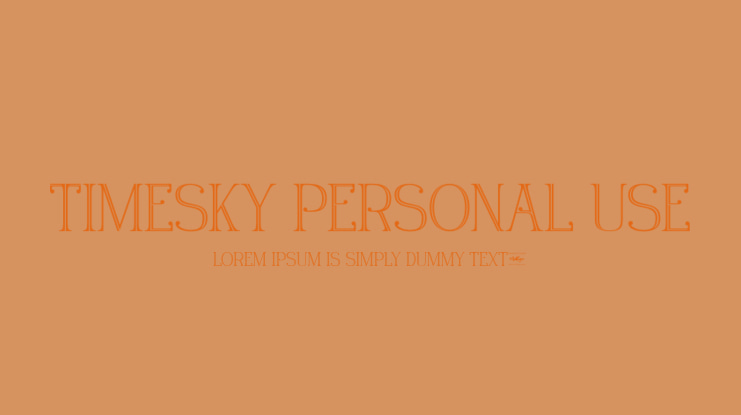 Timesky Personal Use Font