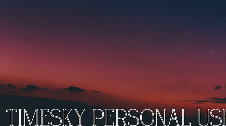 Timesky Personal Use Font