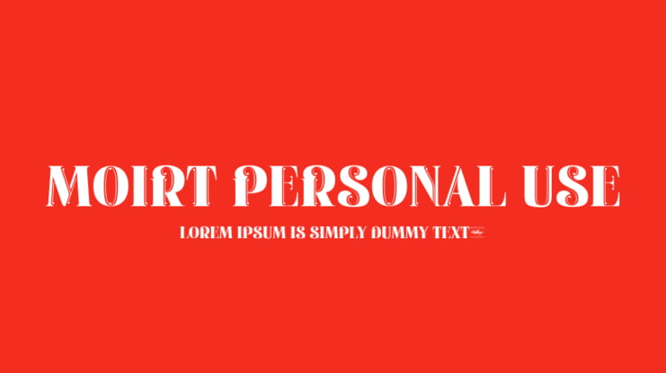 Moirt Personal Use Font
