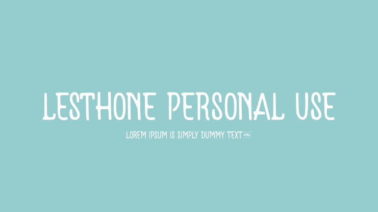 Lesthone Personal Use Font