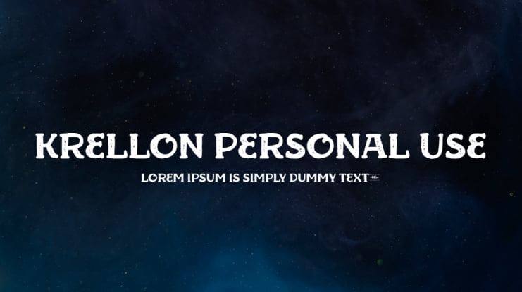 Krellon Personal Use Font