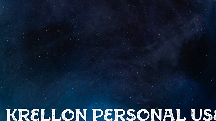 Krellon Personal Use Font