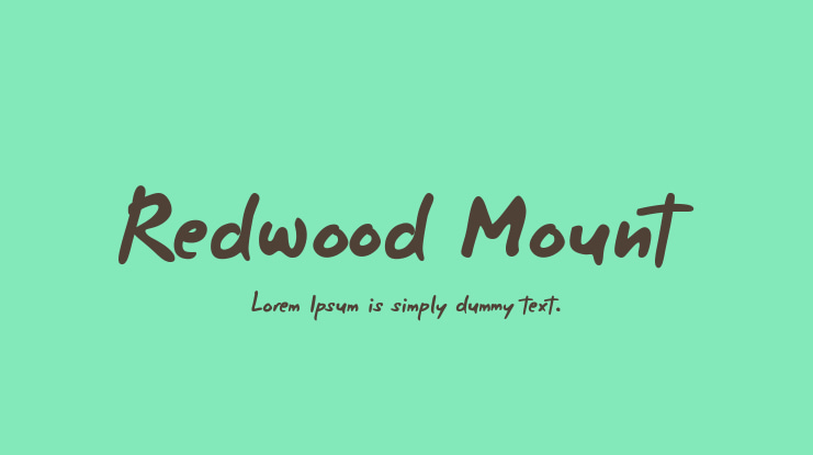 Redwood Mount Font