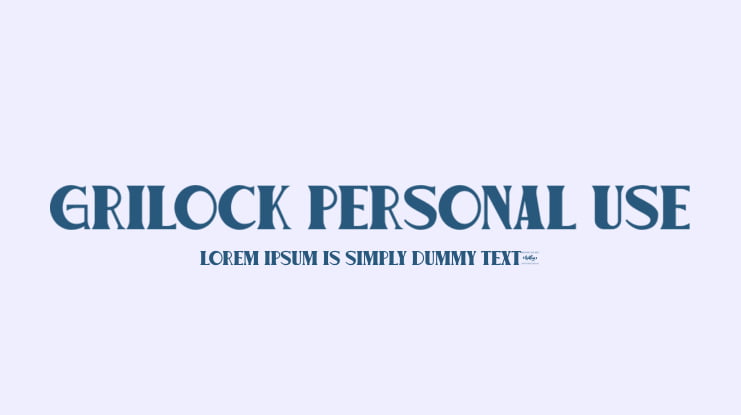 Grilock Personal Use Font