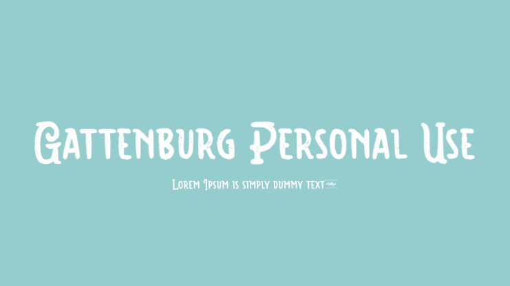 Gattenburg Personal Use Font