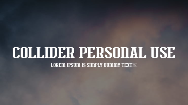 Collider Personal Use Font